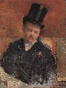 Max Buri Bildnisstudie des Malers Franz Multerer oil painting on canvas